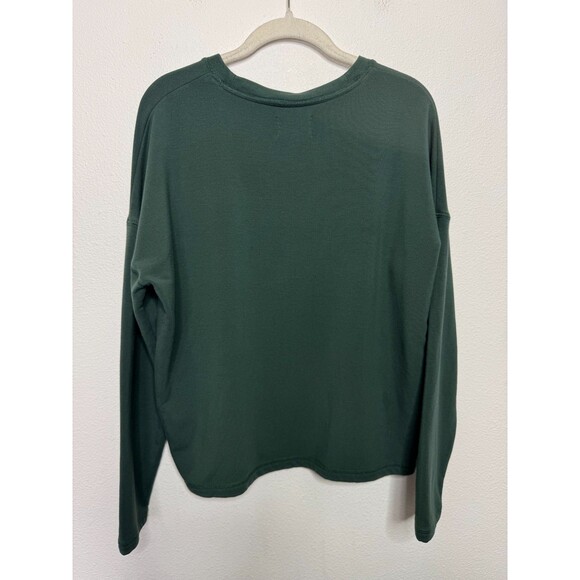 Madewell Small Superbrushed Easygoing Sweatshirt Midnight Green Fleece Crewneck - Picture 12 of 14